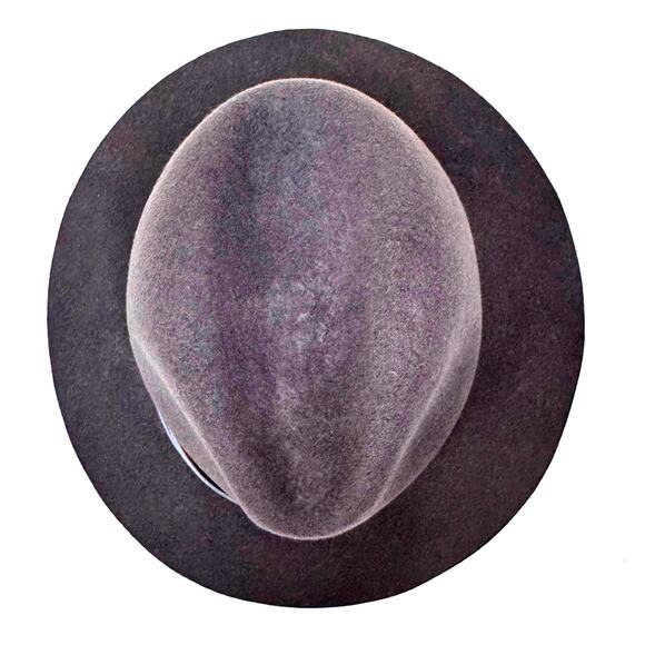 HATATTACK Wool Fedora Hat Made in USA Felt Western Boho‎ Festival Leather Grey - Picture 6 of 12